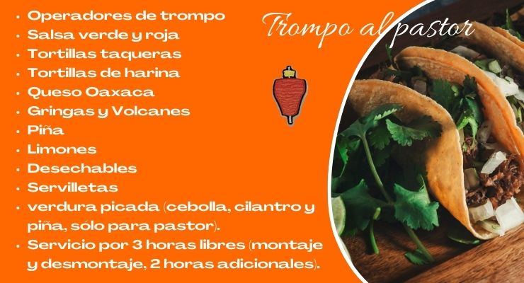 Trompo al pastor a domicilio